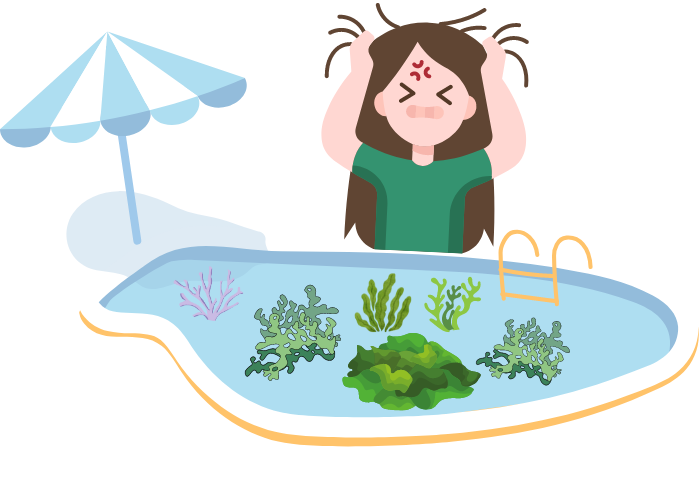 Person-Anxious-Due-to-Algae-in-Pool