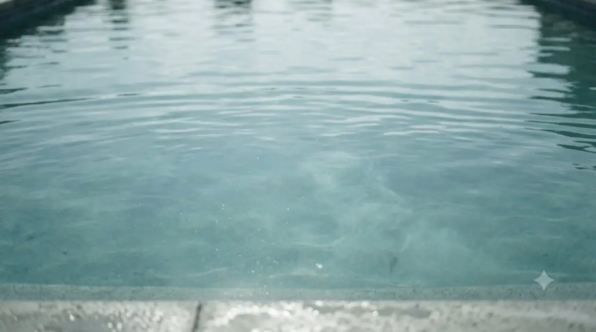 Backyard pool water that looks clear but may be drifting off balance